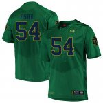 Notre Dame Fighting Irish Men's Blake Fisher #54 Green Under Armour Authentic Stitched College NCAA Football Jersey WMC6899KT